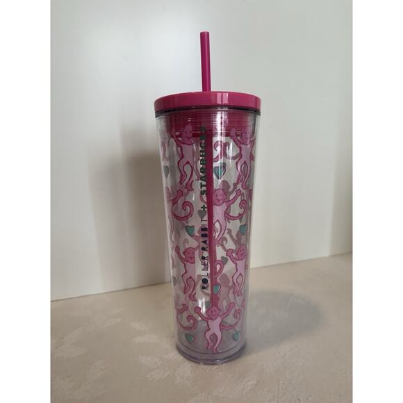 Starbucks x Roller Rabbit Pink Tumbler Limited Edition SOLD OUT - Picture 3 of 11